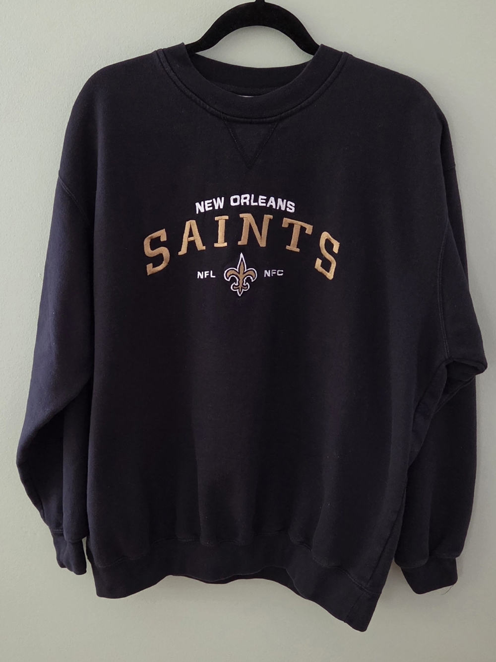 Vintage 90s NFL Pro Line New Orleans Saints Embroidered Crewneck Size Large - Picture 2 of 5